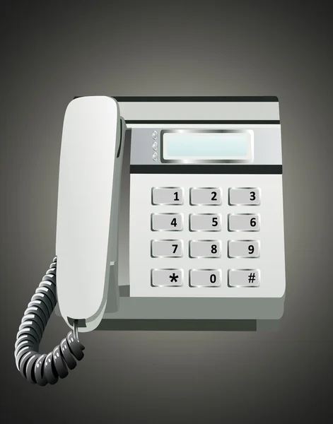 Téléphone de bureau gris — Image vectorielle