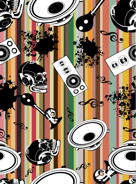 Music seamless pattern background — Stock Vector