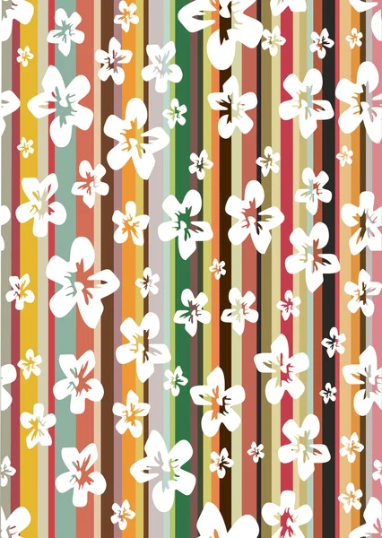 Seamless mönster från abstrakt blommor — Stock vektor