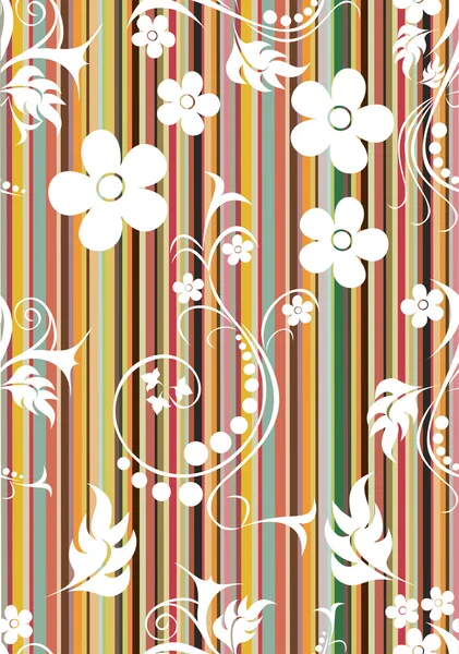 Seamless pattern from abstract flowers — Stock Vector