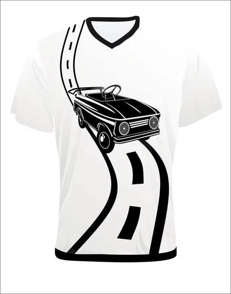 Graphic T-shirt design - Car — Stock Vector