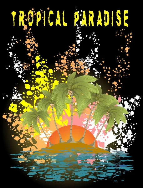 Paradis tropical. — Image vectorielle