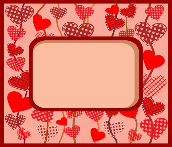 Cartão de Dia dos Namorados. — Vetor de Stock