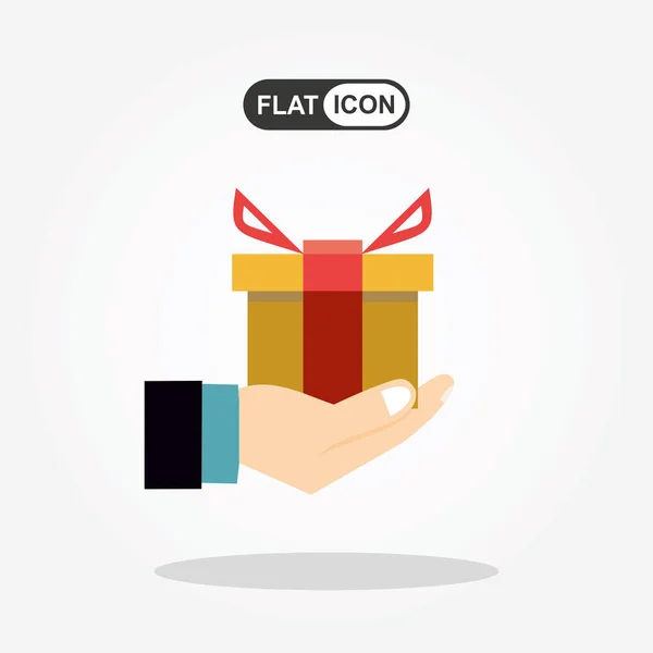 Cadeaudoospictogram Flat Design Stijl Voor Personen — Stockvector