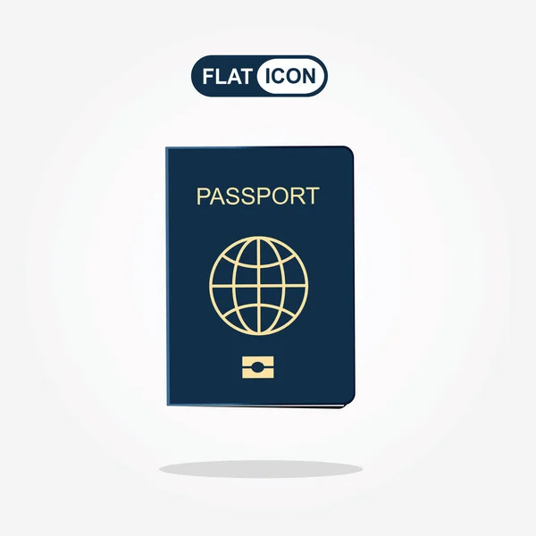 Εικονίδιο Διαβατηρίου Επίπεδο Στυλ Σχεδιασμού Eps — Διανυσματικό Αρχείο