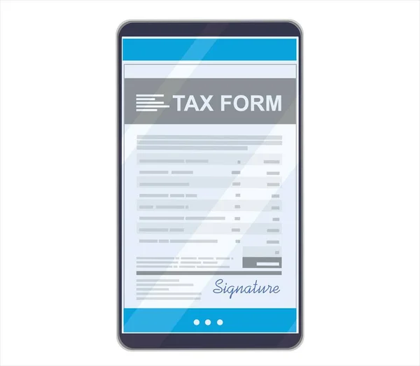 Ilustração Vetorial Smartphone Modernocom Forma Tributária —  Vetores de Stock