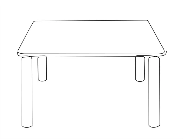 Icône Table Illustration Contour Des Icônes Vectorielles Bois Pour Web — Image vectorielle
