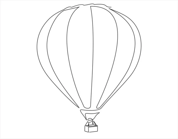 Hot Air Balloon Icon Outline Illustration Flying Turkey Vector Icons — Stock vektor