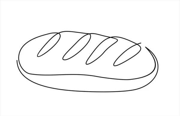 Icône Boulangerie Illustration Vectorielle Dessin Continu Une Ligne — Image vectorielle