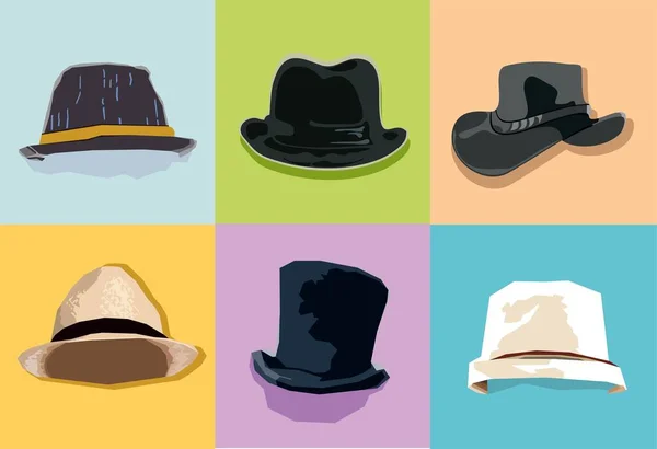 Διανυσματική Απεικόνιση Καπέλων — Διανυσματικό Αρχείο