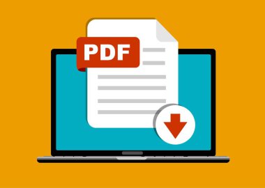 pdf dosya belgesi ok vektör illüstrasyon tasarımı indiriliyor