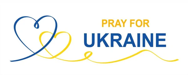 Векторна Ілюстрація Сердець Молись Україну — стоковий вектор