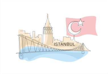 İstanbul kentinin vektör illüstrasyonuName