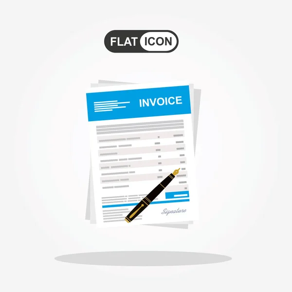 Invoice Template Flat Vector Design — Image vectorielle