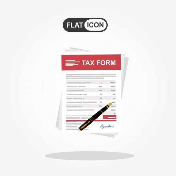 Vector Illustration Tax Form Federal Income Tax Form Tax Return — 스톡 벡터