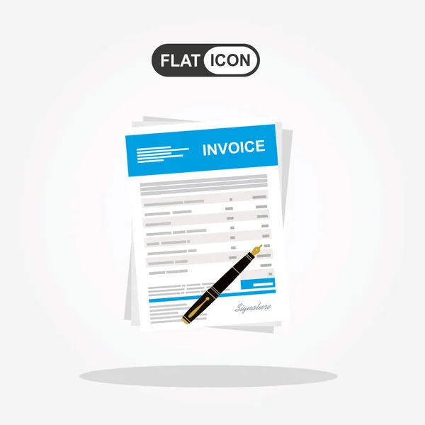 Invoice Template Flat Vector Design Vectores de stock libres de derechos