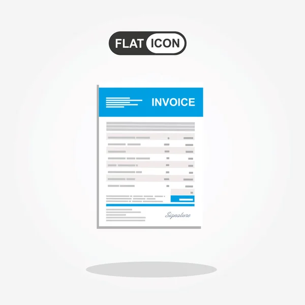 Invoice Template Flat Vector Design — Image vectorielle