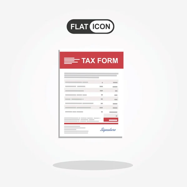 Vector Illustration Tax Form Federal Income Tax Form Tax Return — 스톡 벡터