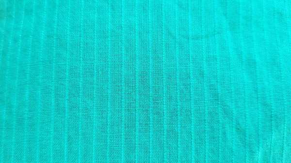 Green Cotton Fabric Stripes Background Close — ストック写真