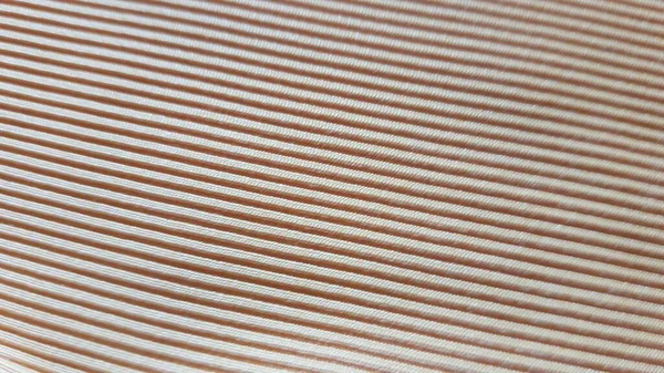 Beige Cotton Fabric Stripes Pale Brown Background Close — Foto Stock