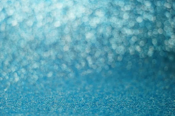 Mesa Azul Brillante Desenfocada Con Fondo Borroso Burbujas Redondas — Foto de Stock