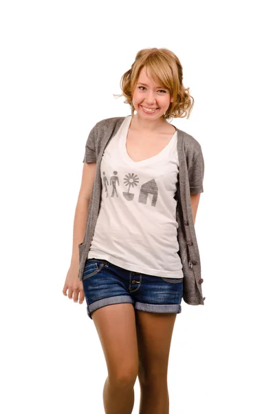 Joyful young blonde woman — Stock Photo, Image