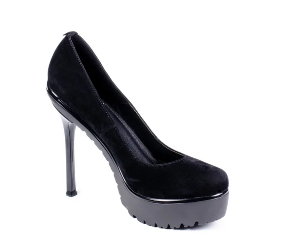 Elegant black court shoe — Stock Photo, Image