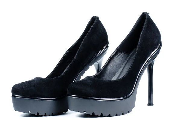 スタイリッシュな黒のエレガントな女性の靴のペア — ストック写真