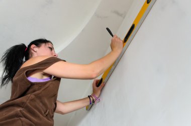 bir ruh düzeyi kullanan kadın