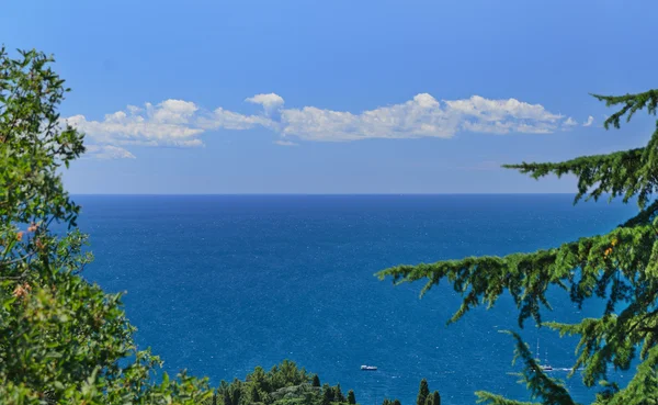 Achtergrond weergave van een kalme blauwe oceaan — Stockfoto