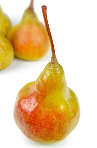 新鮮な光沢のある甘いおいしい梨のクローズ アップ — ストック写真