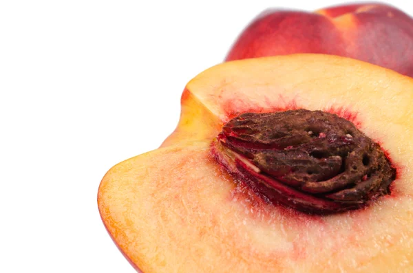关闭了成熟的桃子 — 图库照片