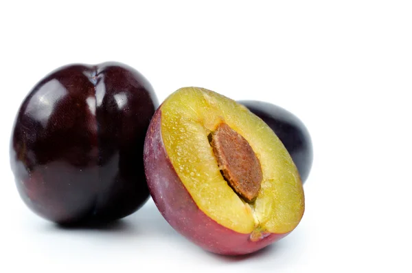 Plums isolated — Stock Photo, Image