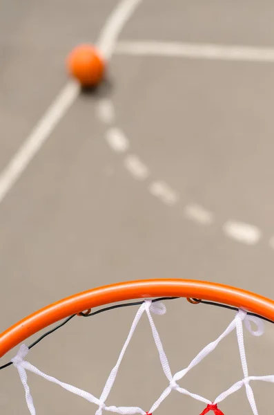 Basquetebol líquido e objetivo — Fotografia de Stock