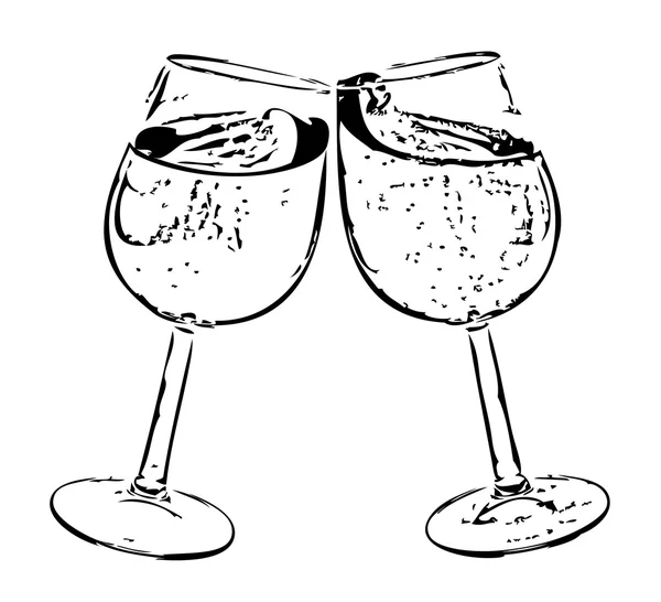 Bicchieri di champagne — Vettoriale Stock