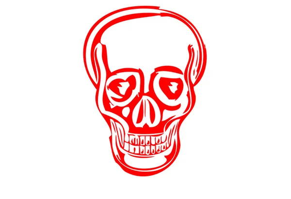 Calavera humana — Vector de stock