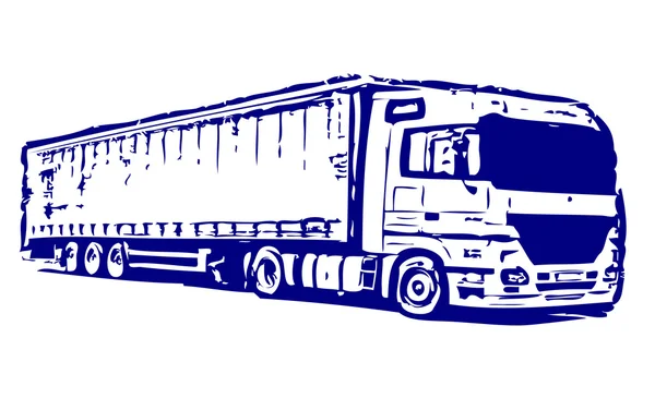 Návěs nákladní automobil — Stockový vektor