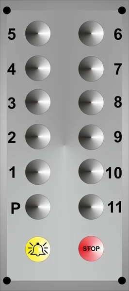 Elevator buttons — Stock Vector