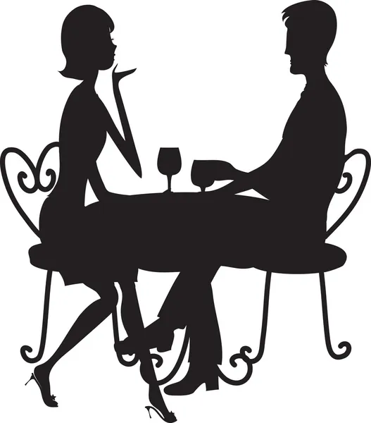 Silhouette couple — Image vectorielle