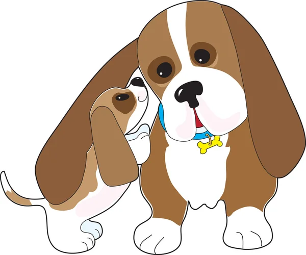 Basset Talk Pai — Vetor de Stock