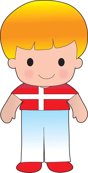 Poppy Denmark Boy — Stock Vector