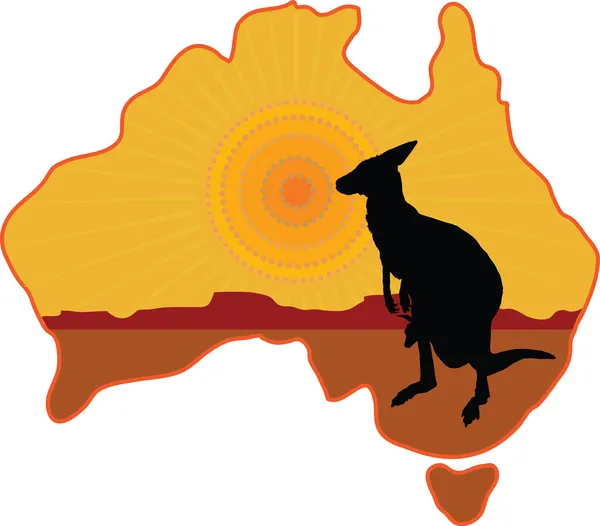 Canguro de Australia — Vector de stock