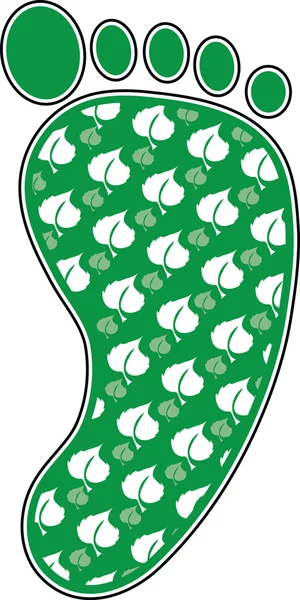 Groene voetafdruk — Stockvector