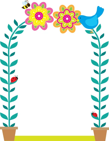 Bird Border — Stock Vector