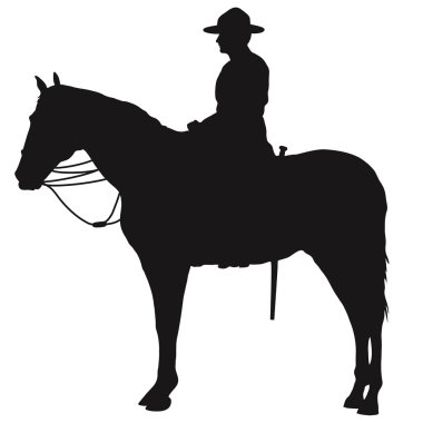 Canadian Mountie Silhouette clipart