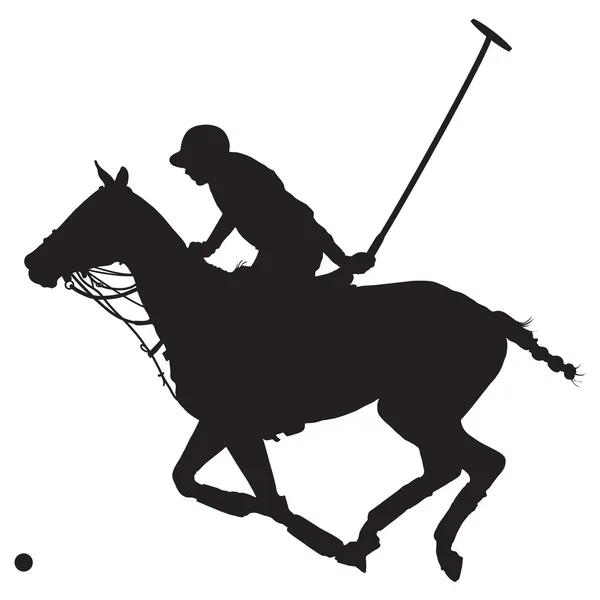 Silhouette de poney polo — Image vectorielle