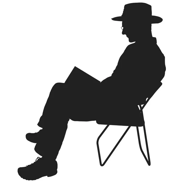 Hombre leyendo — Vector de stock