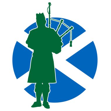 Scottish Piper Flag clipart