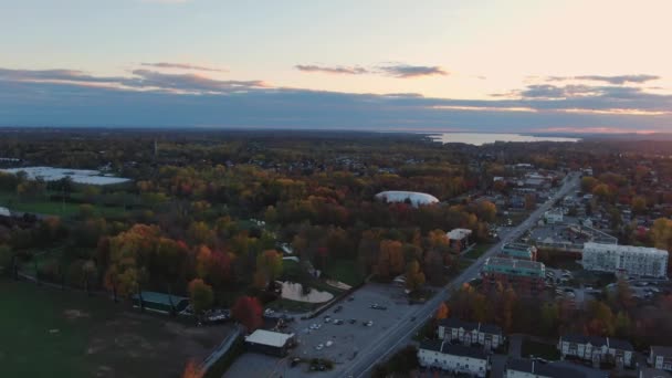 Drone Video Rotating Slightly Left Right Showing Ufo Golf Dagenais — Stock video