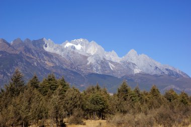 Jade dragon snow mountain, lijiang, yunnan Eyaleti, Çin